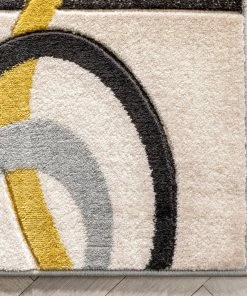Well Woven Belle Gold Modern Abstract Geometric 3D Textured Rug