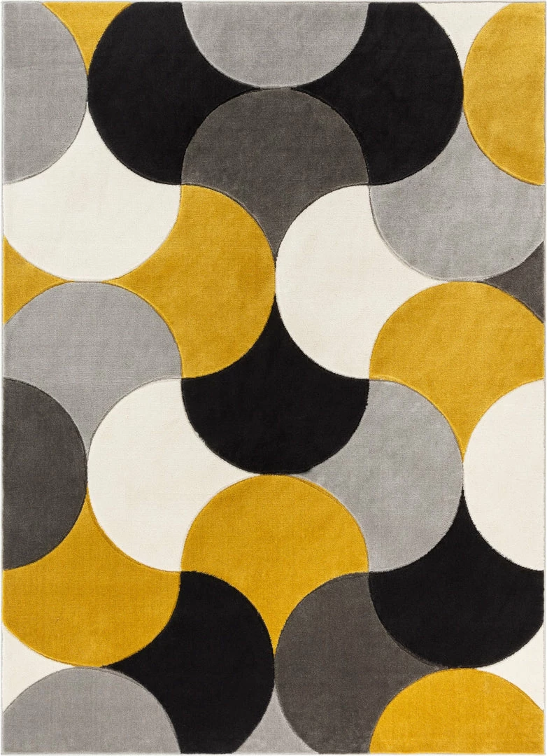 Well Woven Helena Gold Mid-Century Modern Abstract Geometric 3D Textured Rug 2 Well Woven Helena Gold Mid-Century Modern Abstract Geometric 3D Textured Rug