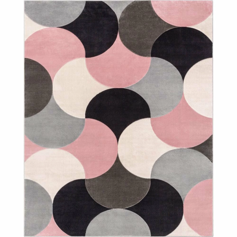 Well Woven Helena Blush Pink Mid-Century Modern Abstract Geometric 3D Textured Rug 2 Well Woven Helena Blush Pink Mid-Century Modern Abstract Geometric 3D Textured Rug