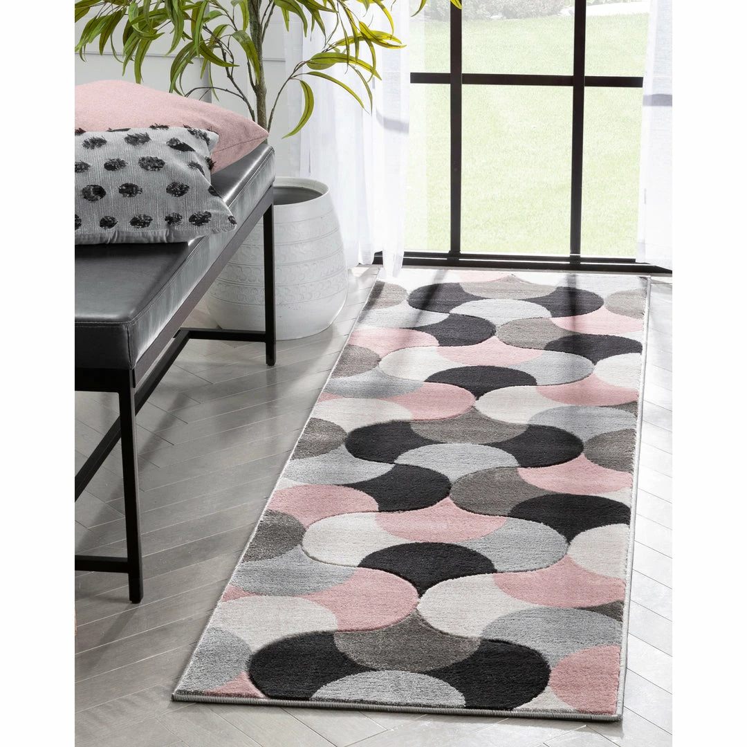 Well Woven Helena Blush Pink Mid-Century Modern Abstract Geometric 3D Textured Rug 11 Well Woven Helena Blush Pink Mid-Century Modern Abstract Geometric 3D Textured Rug
