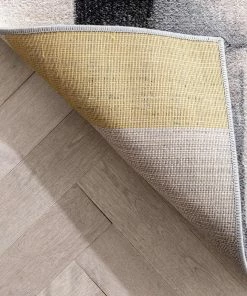Well Woven Louisa Gold Modern Geometric Boxes 3D Textured Rug