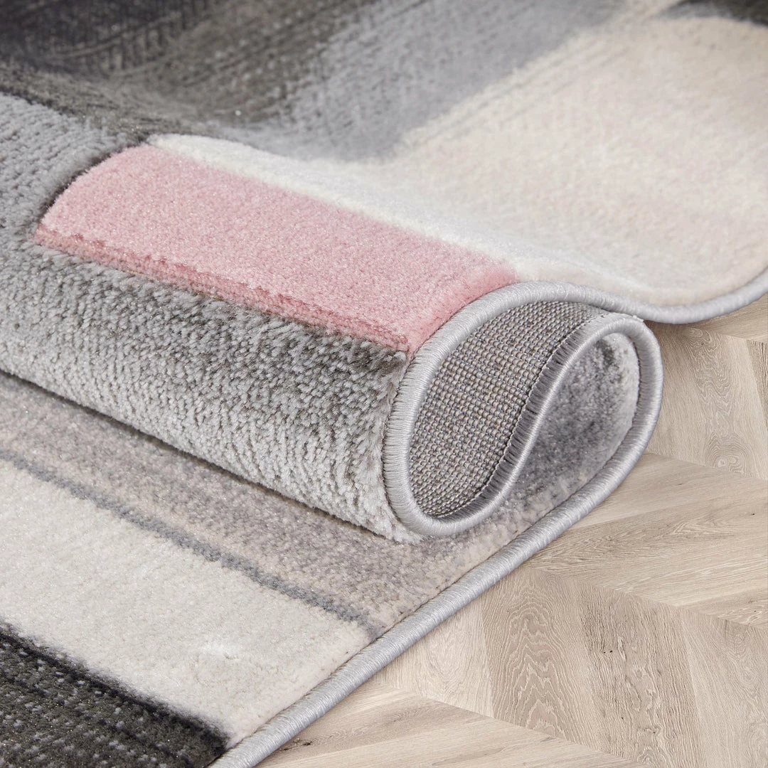 Well Woven Louisa Blush Pink Modern Geometric Boxes 3D Textured Rug 7 Well Woven Louisa Blush Pink Modern Geometric Boxes 3D Textured Rug