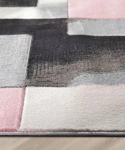 Well Woven Louisa Blush Pink Modern Geometric Boxes 3D Textured Rug 20 Well Woven Louisa Blush Pink Modern Geometric Boxes 3D Textured Rug