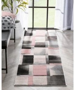 Well Woven Louisa Blush Pink Modern Geometric Boxes 3D Textured Rug 22 Well Woven Louisa Blush Pink Modern Geometric Boxes 3D Textured Rug