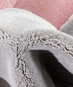 Well Woven Nora Blush Pink Modern Geometric Stripes 3D Textured Rug