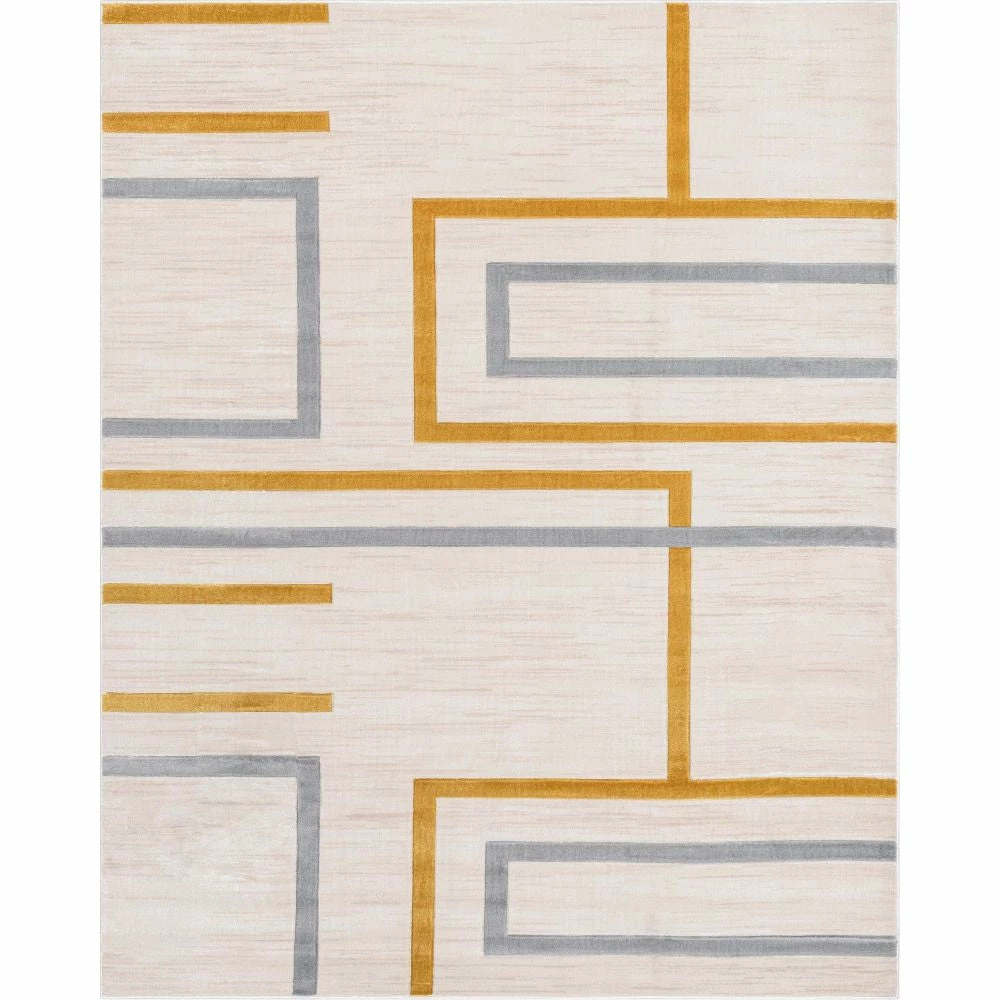 Well Woven Fiona Gold Modern Geometric Lines 3D Textured Rug 2 Well Woven Fiona Gold Modern Geometric Lines 3D Textured Rug