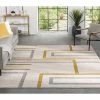 Well Woven Fiona Gold Modern Geometric Lines 3D Textured Rug
