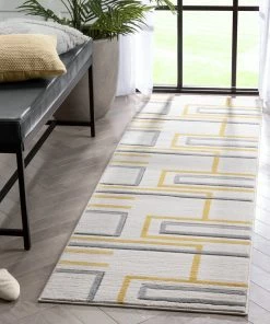 Well Woven Fiona Gold Modern Geometric Lines 3D Textured Rug 24 Well Woven Fiona Gold Modern Geometric Lines 3D Textured Rug