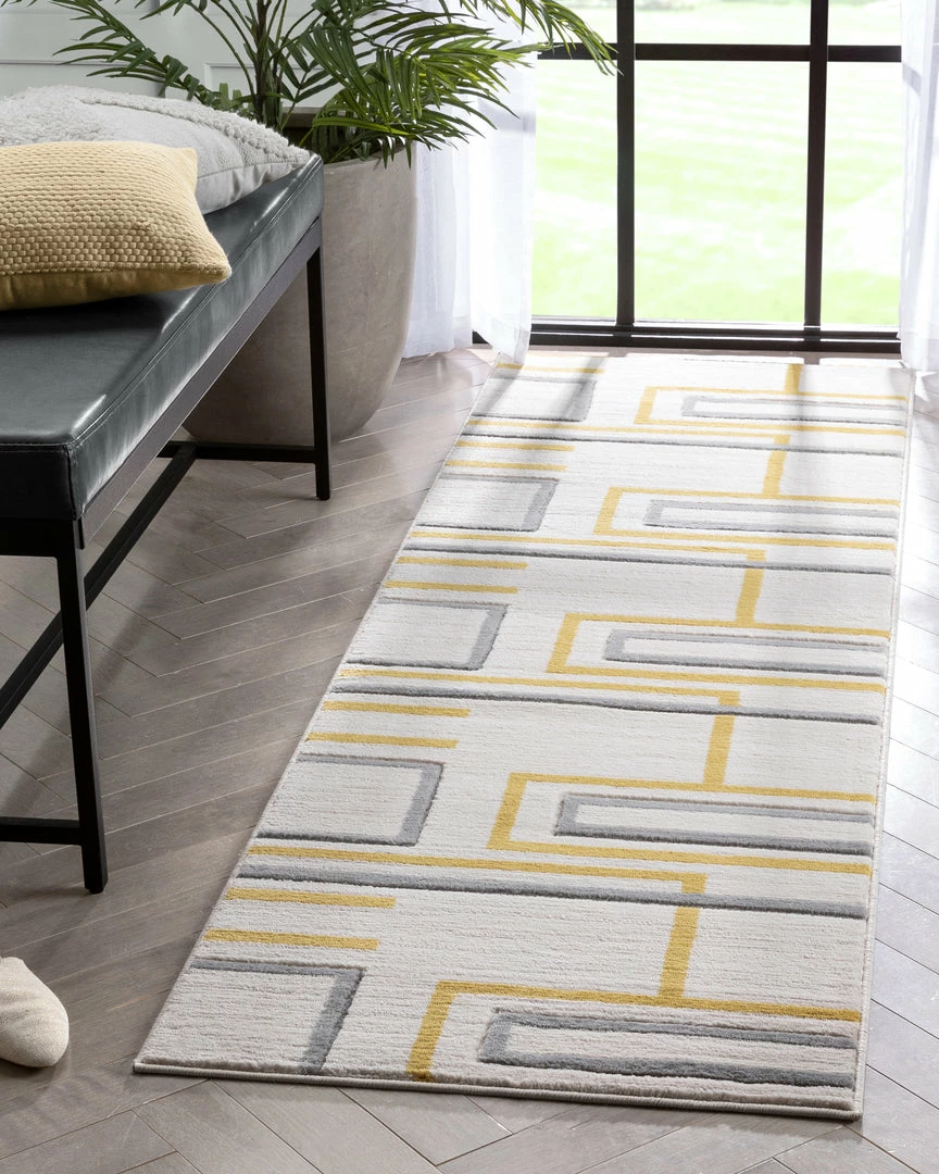 Well Woven Fiona Gold Modern Geometric Lines 3D Textured Rug 12 Well Woven Fiona Gold Modern Geometric Lines 3D Textured Rug