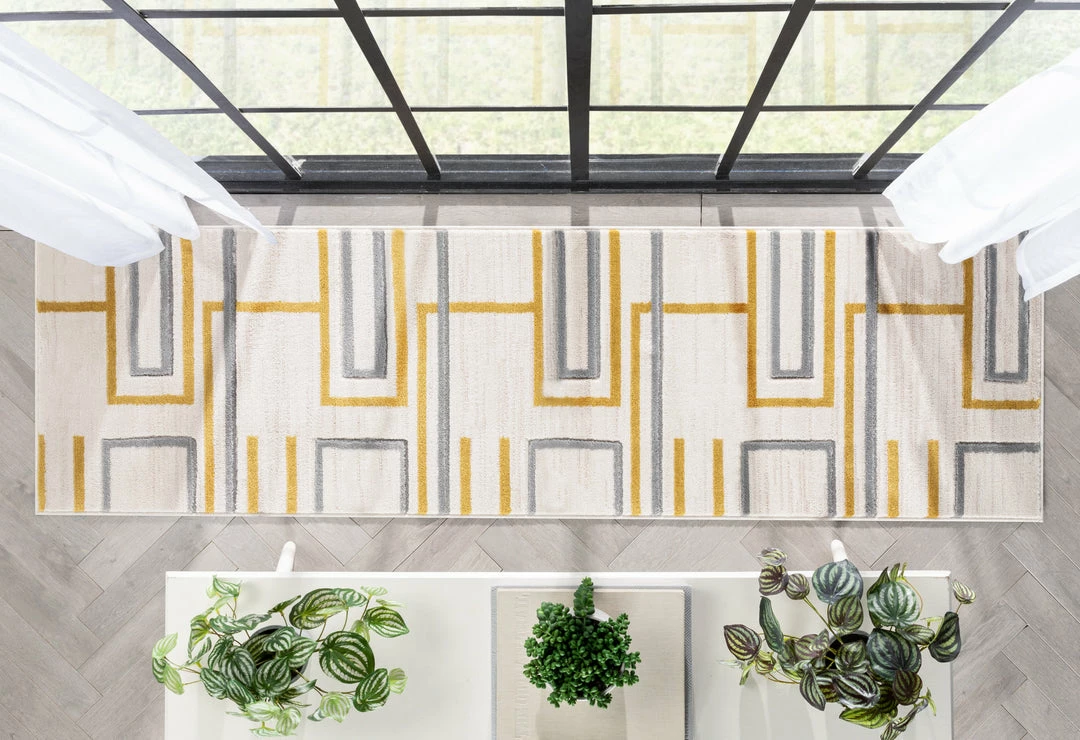 Well Woven Fiona Gold Modern Geometric Lines 3D Textured Rug 9 Well Woven Fiona Gold Modern Geometric Lines 3D Textured Rug