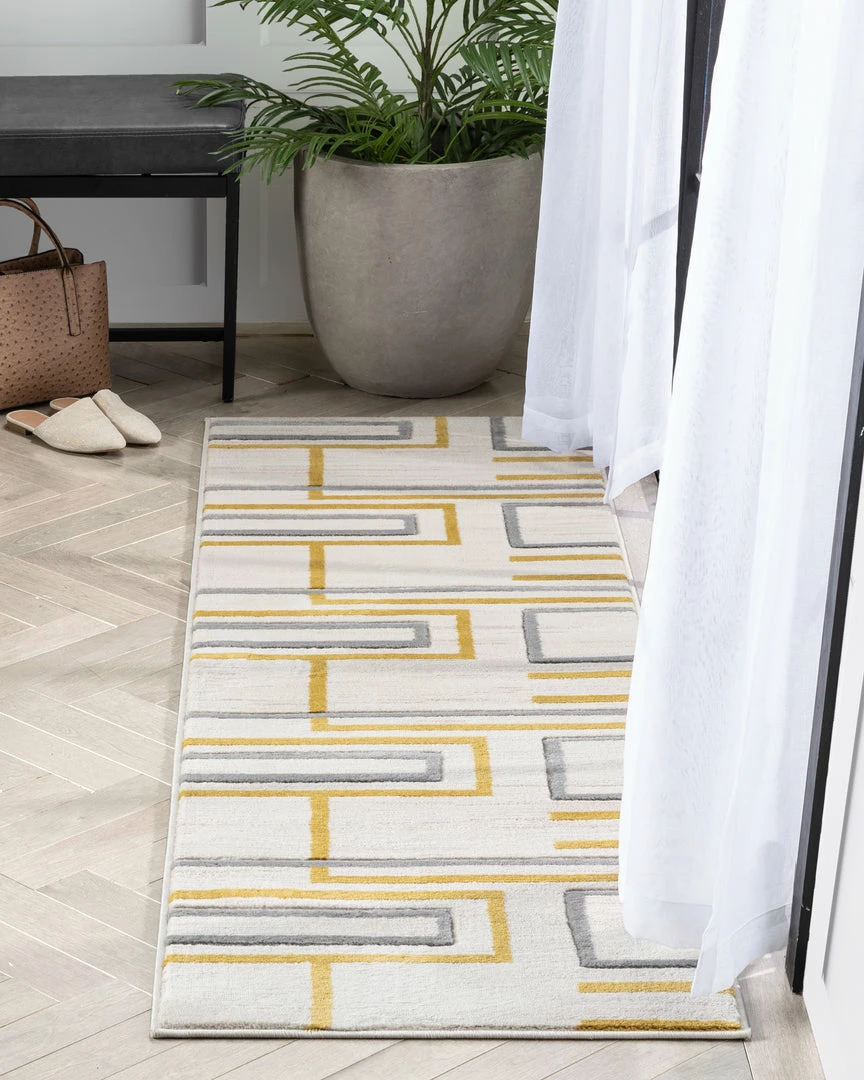 Well Woven Fiona Gold Modern Geometric Lines 3D Textured Rug 10 Well Woven Fiona Gold Modern Geometric Lines 3D Textured Rug