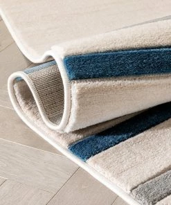 Well Woven Fiona Blue Modern Geometric Lines 3D Textured Rug 14 Well Woven Fiona Blue Modern Geometric Lines 3D Textured Rug