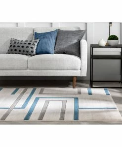 Well Woven Fiona Blue Modern Geometric Lines 3D Textured Rug 16 Well Woven Fiona Blue Modern Geometric Lines 3D Textured Rug