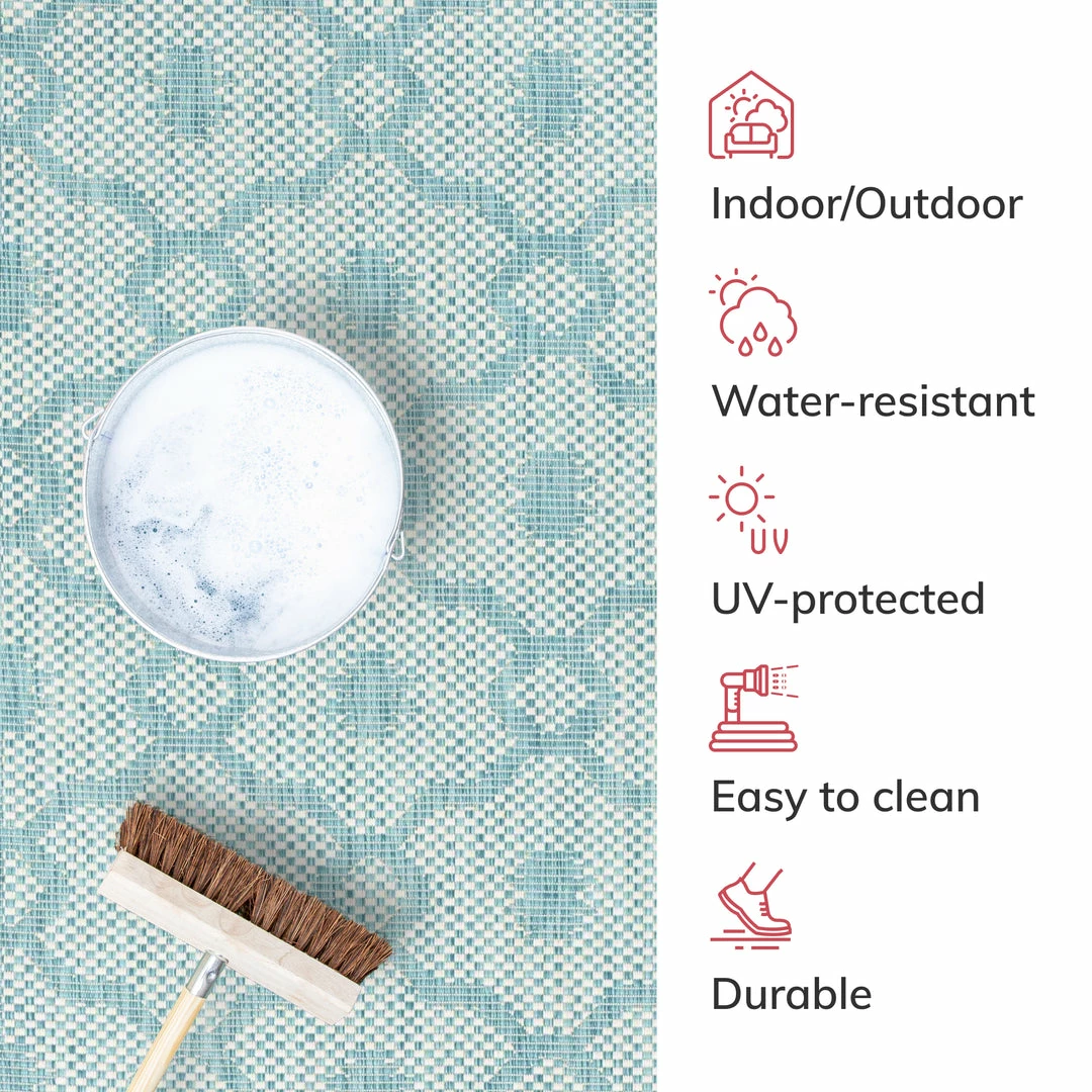 Well Woven Sol Nordic Lattice Trellis Indoor Outdoor Light Blue Flatweave Rug 6 Well Woven Sol Nordic Lattice Trellis Indoor Outdoor Light Blue Flatweave Rug