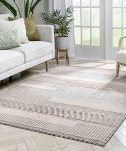 Well Woven Global Briar Tribal Geometric Abstract Beige Looped Pile Rug 15 Well Woven Global Briar Tribal Geometric Abstract Beige Looped Pile Rug