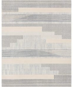 Well Woven Briar Tribal Geometric Abstract Light Blue Looped Pile Rug Global