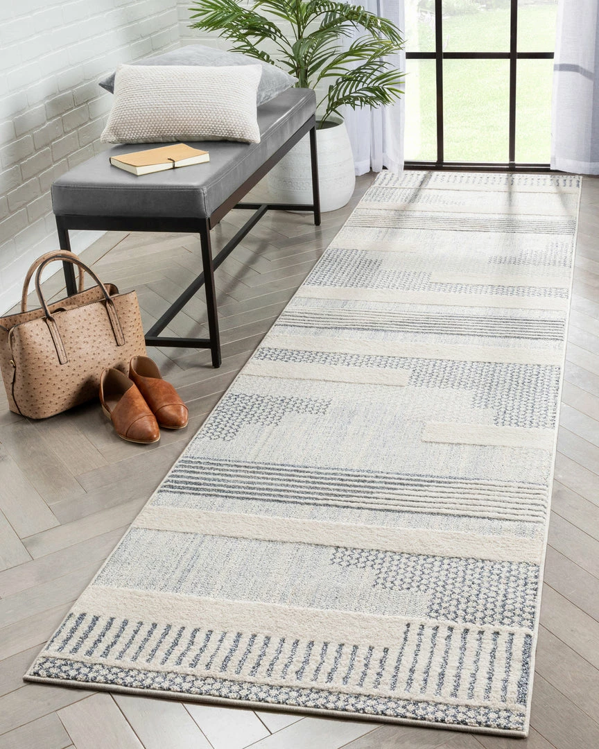 Well Woven Briar Tribal Geometric Abstract Light Blue Looped Pile Rug Global 10 Well Woven Briar Tribal Geometric Abstract Light Blue Looped Pile Rug Global