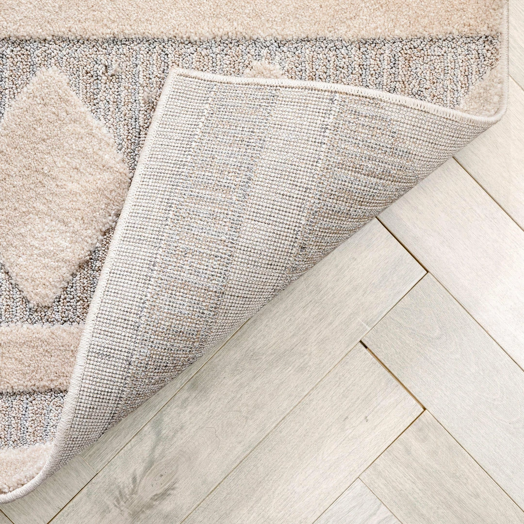 Well Woven Zara Tribal Moroccan Diamond Pattern Beige Looped Pile Rug 4 Well Woven Zara Tribal Moroccan Diamond Pattern Beige Looped Pile Rug