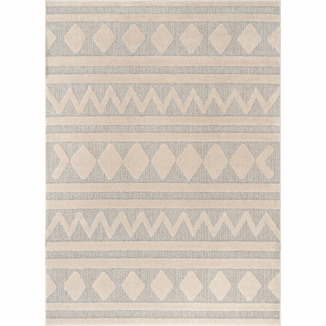 Well Woven Zara Tribal Moroccan Diamond Pattern Beige Looped Pile Rug 2 Well Woven Zara Tribal Moroccan Diamond Pattern Beige Looped Pile Rug