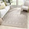 Well Woven Zara Tribal Moroccan Diamond Pattern Beige Looped Pile Rug