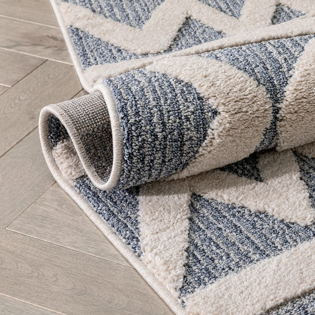 Well Woven Zara Tribal Moroccan Diamond Pattern Light Blue Looped Pile Rug 9 Well Woven Zara Tribal Moroccan Diamond Pattern Light Blue Looped Pile Rug