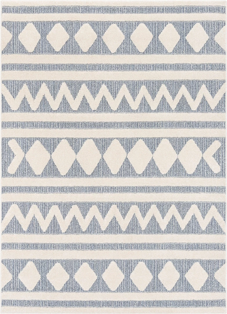 Well Woven Zara Tribal Moroccan Diamond Pattern Light Blue Looped Pile Rug 2 Well Woven Zara Tribal Moroccan Diamond Pattern Light Blue Looped Pile Rug