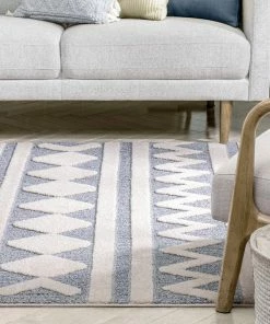 Well Woven Zara Tribal Moroccan Diamond Pattern Light Blue Looped Pile Rug 14 Well Woven Zara Tribal Moroccan Diamond Pattern Light Blue Looped Pile Rug