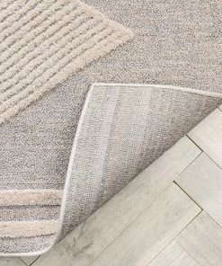 Well Woven Evie Tribal Diamond Medallion Pattern Beige Looped Pile Rug Global