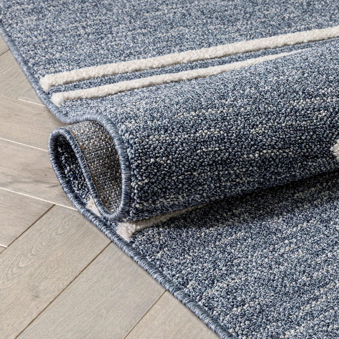 Well Woven Evie Tribal Diamond Medallion Pattern Blue Looped Pile Rug Global 9 Well Woven Evie Tribal Diamond Medallion Pattern Blue Looped Pile Rug Global