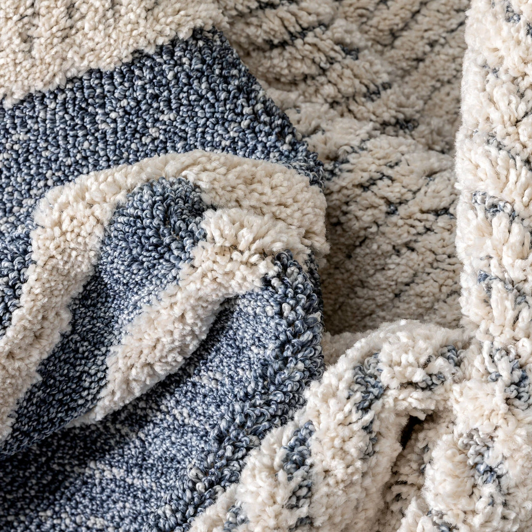 Well Woven Evie Tribal Diamond Medallion Pattern Blue Looped Pile Rug Global 3 Well Woven Evie Tribal Diamond Medallion Pattern Blue Looped Pile Rug Global