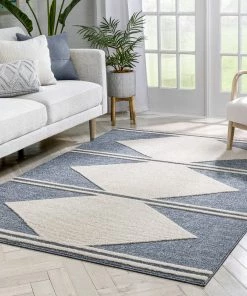 Well Woven Evie Tribal Diamond Medallion Pattern Blue Looped Pile Rug Global 12 Well Woven Evie Tribal Diamond Medallion Pattern Blue Looped Pile Rug Global