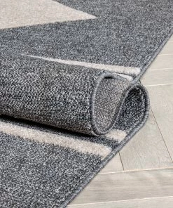 Well Woven Evie Tribal Diamond Medallion Pattern Grey Looped Pile Rug