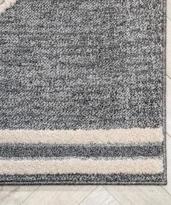 Well Woven Evie Tribal Diamond Medallion Pattern Grey Looped Pile Rug