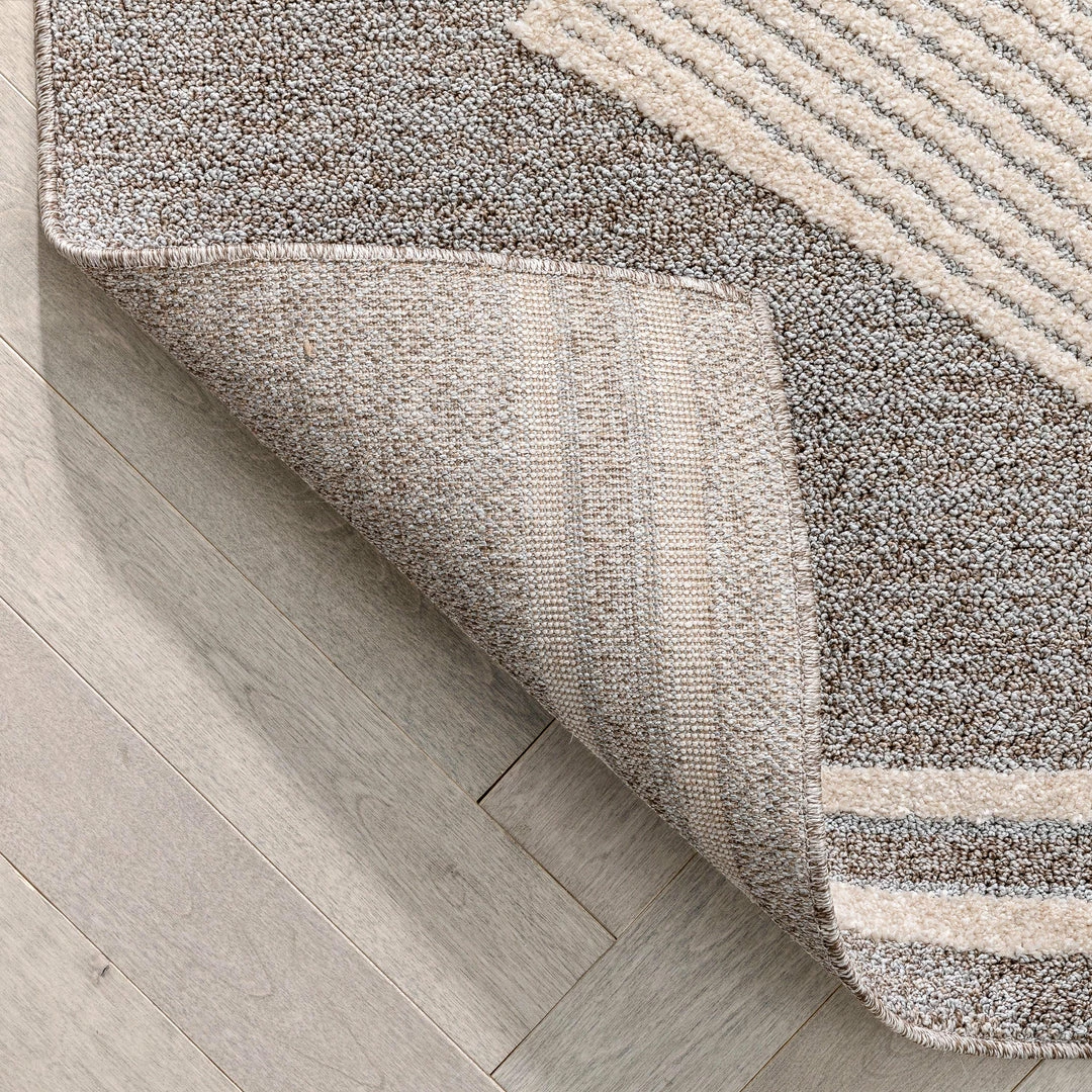 Well Woven Evie Tribal Diamond Medallion Pattern Taupe Looped Pile Rug Global 4 Well Woven Evie Tribal Diamond Medallion Pattern Taupe Looped Pile Rug Global