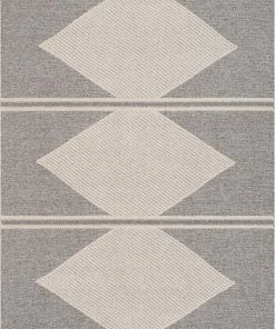 Well Woven Evie Tribal Diamond Medallion Pattern Taupe Looped Pile Rug Global