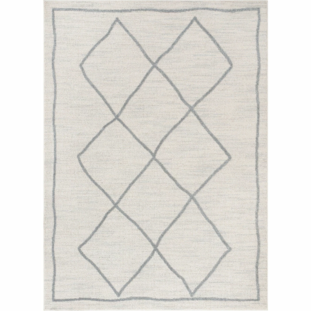 Well Woven Global Cora Moroccan Lattice Trellis Beige Looped Pile Rug 2 Well Woven Global Cora Moroccan Lattice Trellis Beige Looped Pile Rug