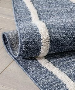 Well Woven Cora Moroccan Lattice Trellis Blue Looped Pile Rug