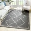 Well Woven Cora Moroccan Lattice Trellis Grey Looped Pile Rug Global