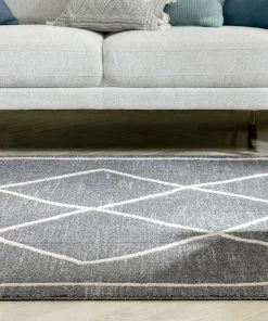 Well Woven Cora Moroccan Lattice Trellis Grey Looped Pile Rug Global 14 Well Woven Cora Moroccan Lattice Trellis Grey Looped Pile Rug Global