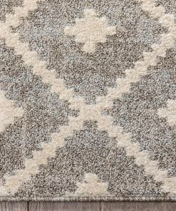 Well Woven Global Ailey Moroccan Lattice Trellis Ivory Looped Pile Rug