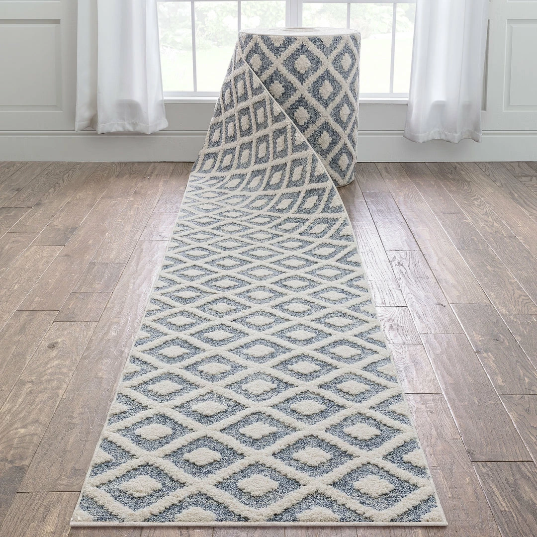 Well Woven Global Custom Size Runner Ailey Moroccan Lattice Trellis Blue Choose Your Width X Choose Your Length Hallway Runner Rug 1 Well Woven Global Custom Size Runner Ailey Moroccan Lattice Trellis Blue Choose Your Width X Choose Your Length Hallway Runner Rug