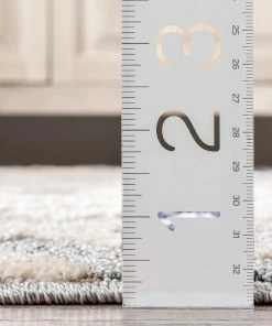 Well Woven Global Ailey Moroccan Lattice Trellis Grey Looped Pile Rug