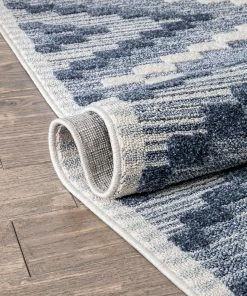 Well Woven Salena Southwestern Medallion Pattern Blue Looped Pile Rug Global