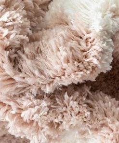 Well Woven Celestial Skies Modern Stars Pattern Pink Thick & Ultra Soft Kids Rug Shag