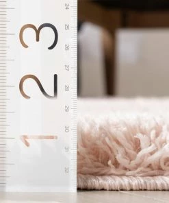 Well Woven Celestial Skies Modern Stars Pattern Pink Thick & Ultra Soft Kids Rug Shag