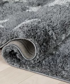 Well Woven Celestial Skies Modern Stars Pattern Grey Thick & Ultra Soft Kids Rug Grey & Silver