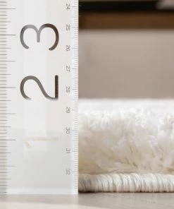 Well Woven Shag Celestial Skies Modern Stars Pattern Ivory Pink Thick & Ultra Soft Kids Rug