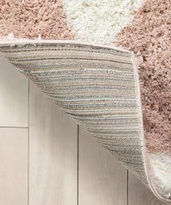 Well Woven Hearts Modern Heart Pattern Pink Thick & Ultra Soft Kids Rug Shag