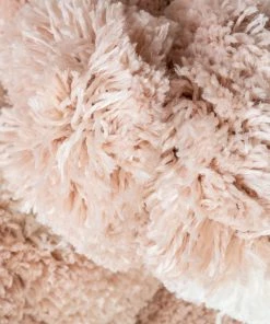 Well Woven Hearts Modern Heart Pattern Pink Thick & Ultra Soft Kids Rug Shag