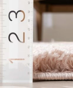 Well Woven Hearts Modern Heart Pattern Pink Thick & Ultra Soft Kids Rug Shag